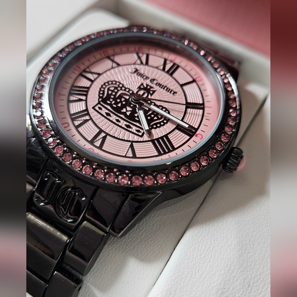 Juicy Couture Pink Crystal Accent Women's Watch - Picture 5 of 11